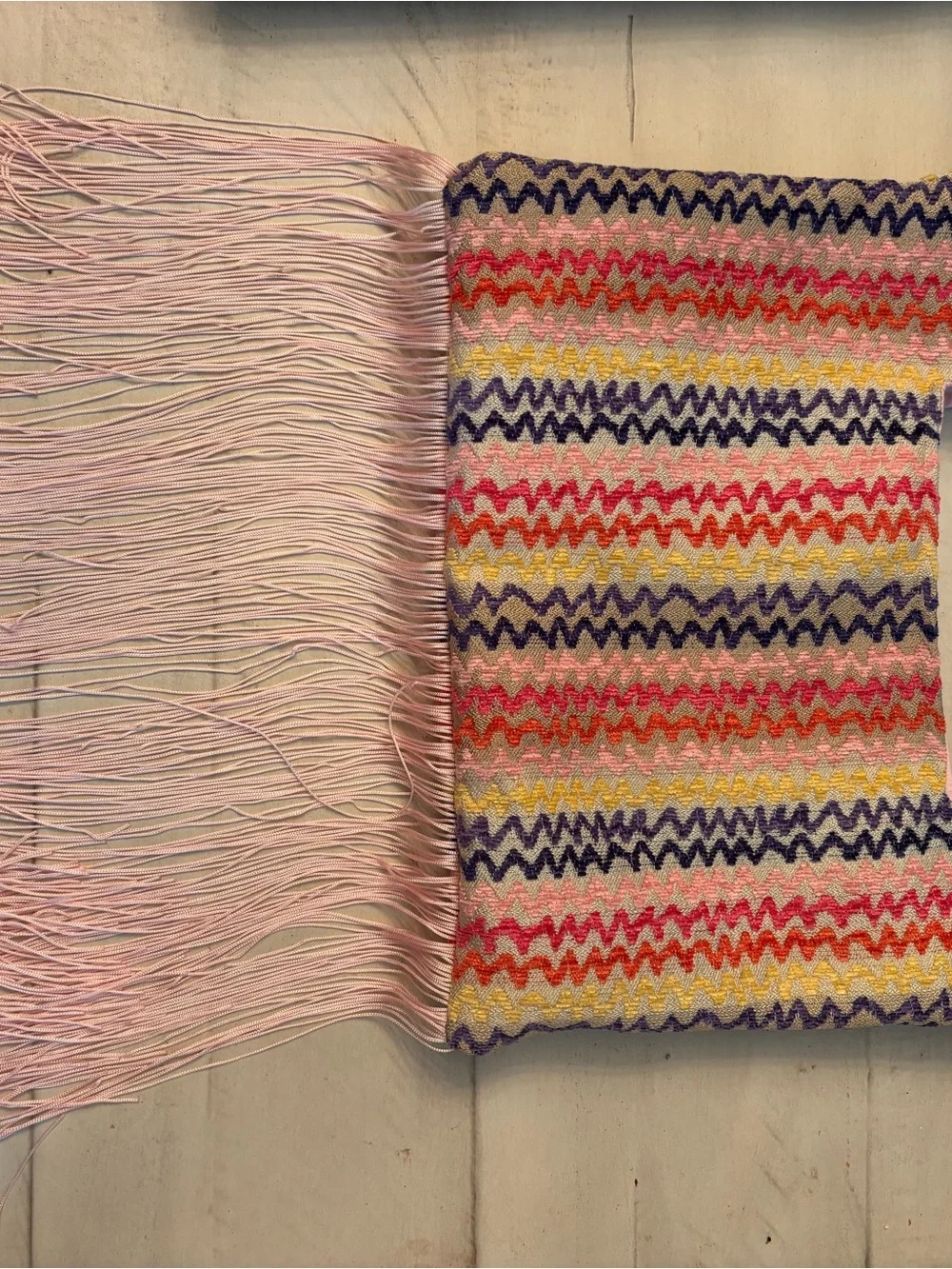 CUSTOM MADE MISSONI INSPIRED FRINGE KNOT BAG